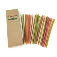 Load image into Gallery viewer, Biodegradable and edible rice flour straws | mixed colour | pack of 50
