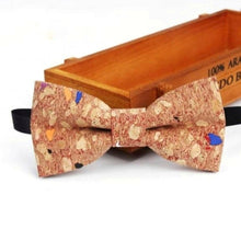 Load image into Gallery viewer, Sustainable handmade cork bow tie neckwear | 25 different designs
