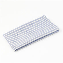 Load image into Gallery viewer, Blue folded sustainable handmade linen napkin  and gift for your home and kitchen
