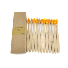 Load image into Gallery viewer, Pack of 12 zero-waste multi-coloured bamboo toothbrushes with soft bristle
