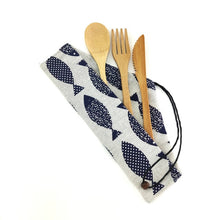 Load image into Gallery viewer, Reusable bamboo cutlery set of 3 | 6 | 7 pieces  | choice of case design
