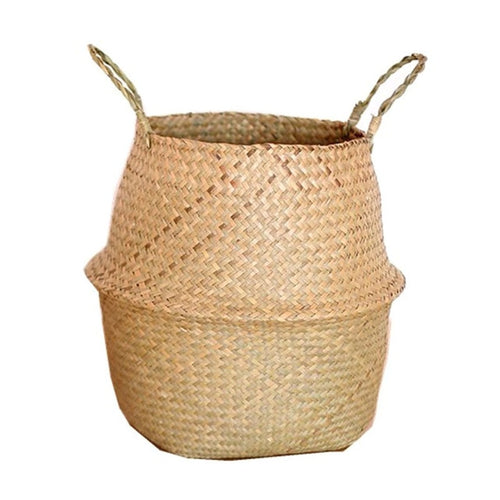 Natural seagrass wicker basket