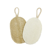 Load image into Gallery viewer, Set of two natural loofah oval sponges
