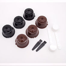 Load image into Gallery viewer, Three black and three brown reusable coffee capsules for Nespresso
