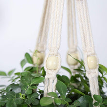 Load image into Gallery viewer, Sustainable handmade natural cotton macrame plant hanger
