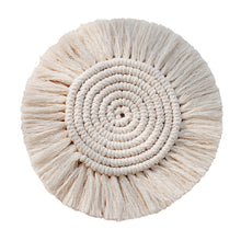 Load image into Gallery viewer, Natural handmade cotton macrame cord drink coaster and placemat
