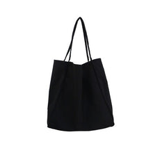 Load image into Gallery viewer, Sustainable black canvas tote bag accessory and gift
